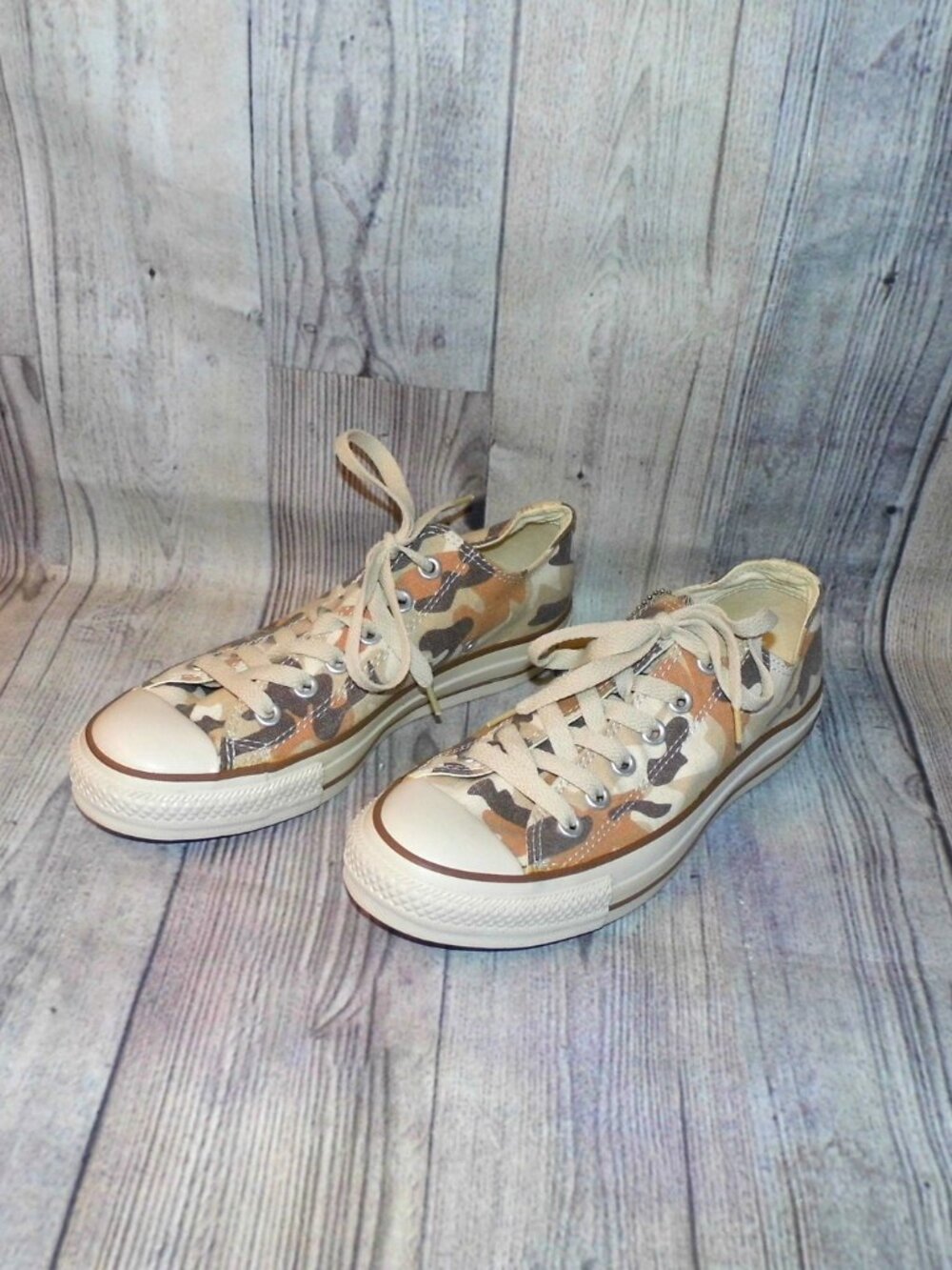 CONVERSE Chuck Taylor All Star OX Brown Camouflage Sneakers Womens Size 8 - Picture 3 of 8
